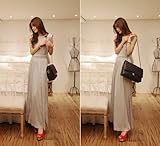 069-gr  2013新登場　ゆったり♪無地マキシ丈チュニックワンピース　ノースリーブ/ロングスカート/タンクトップ　フェミニンStyle♪　グレー　一枚入れ  並行輸入品