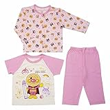 アンパンマン 2トップスパジャマ 夏物パジャマ 半袖 長袖 Anpanman j-kuz46 100cm ピンク
