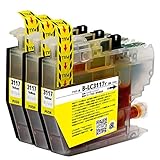 LC3117Y 【 イエロ－3本 】 (ブラザー用) B/ue製 互換 インクカートリッジ 対応機種プリンター MFC-J6980CDW MFC-J6580CDW MFC-J6983CDW MFC-J6583CDW MFC-J5630CDW