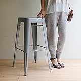 Marine High Stool（マリン・ハイスツール）Premium  グレー　　　　　　   　　　　【デザイナー：グザビエ・ポシャール】【スツール】【カウンター】【バースツール】【スチール】【鉄】【Aチェア】【デザイン】【スタッキン