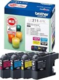 【純正品】 ブラザー工業製(Brother Industries) インクカートリッジ 4色パック LC211-4PK 対応型番:DCP-J968N、DCP-J767N、DCP-J567N、MFC-J887N、MFC-J737DN 他