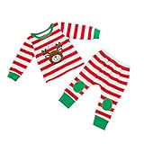 (プタス)Putars ベビー服 子供服 上下セット Tシャツ 男の子 長袖 クリスマス 鹿柄 ストライプ柄 可愛い 秋 冬 スポーツ 運動会 旅行 記念日 プレゼント 6-24ヶ月