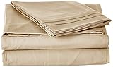 Clara Clark Supreme 1500 Collection 4pc Bed Sheet Set - Queen Size, Beige Cream