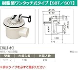 サヌキ　SPG　洗濯機パン用　ワンタッチ式排水トラップ　横排水（SBT-Y）