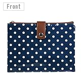 ポーチェ(pouche) Ｗポーチ ドットPU(ブルー)