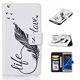 Samsung Galaxy S7 Edge ケース 手帳型ケース, UNEXTATI 高品質PUレザー 財布型ケース 保護カバー カード収納 スタンド機能 マグネット開閉式 Samsung Gala