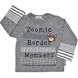 2016年 秋冬 ZOOMIC ズーミック 布帛ボーダー 袖切替 長袖Ｔシャツ くま グレー◇95cm