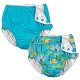 i Play (アイプレイ)乳幼児用 再利用可能 吸収力抜群の水泳用オムツ（2枚セット） US サイズ: 24 Months カラー: ブルー