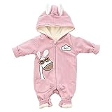 ベビー ロンパース カバーオール　子供服 ボディスーツ　可愛い赤ちゃん服　　可愛い動物柄　可愛い耳付き　キュートボディスーツ　幼児　男の子 女の子　 秋冬 　暖かい　厚手　 普段着　記念日 プレゼント