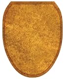 トイレTattoos Caramelスポンジ装飾アップリケfor Toilet Lid Elongated ブラウン TT-1115-O 1