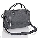 LCP Kids 668 Baby Changing Bag SYDNEY grey Diaper with carry handle, waterproof mat and universal fi