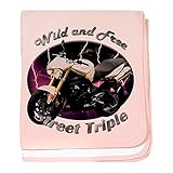 CafePress – Triumph Street Triple – スーパーソフトベビー毛布、新生児おくるみ ピンク 05777167366832E
