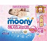 【ベビー用品】ユニチャーム ムーニー おしりふき こすらずスッキリ つめかえ用 60枚×8個入パック ( 計480枚 ) ×3点セット ( 4903111180868 )