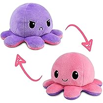 reversible angry octopus plush
