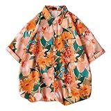 [VCRYHEG] 父の日 プレゼント アロハシャツ メンズ 半袖 猫柄 半袖シャツ 大きいサイズ シャツ 和柄 ゆったり 夏服 花柄 アロ
