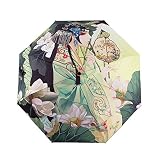 折りたたみ傘 軽量Oriental Girl Tri-Folding Parasol Sun Protection Anti-UV Umbrella