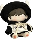 AXLUCE ぬい服-ぬいぐるみ-服-20cm パーカー 人形 (ブラック帽子, 20cmぬいぐるみ用)