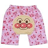 【本体綿100％】2017年 夏物 アンパンマン 天竺 総柄５分丈パンツ Anpanman ピンク◇90cm
