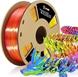 LOVOON シルクPLA 3Dプリンターフィラメント 1.75mm レッド・イエロー・ブルー トライカラー 角度変色 PLAフィラメント FDM 3Dプリンター・3Dペン対応 1kgスプール 高精度 造形用