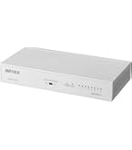 バッファロー LSW6-GT-8NS/NWH Gigaスイッチングハブ 8ポート 金属筐体