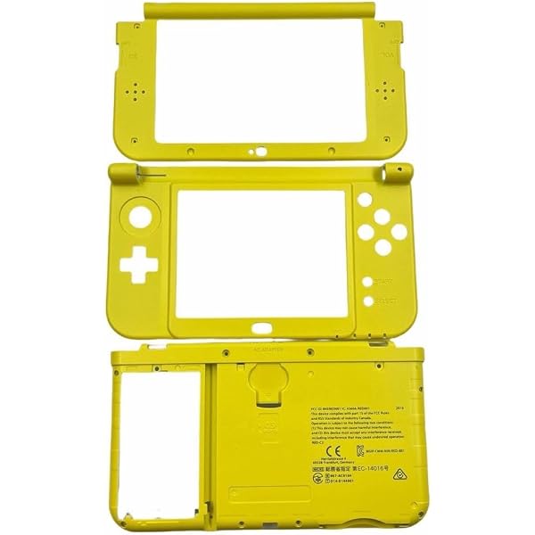 Amazon | New3DSXLトップ&ボトムシェルカバープレートブラック交換用