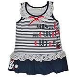ディズニー【Disney】 ミニーボーダーノースリーブカットソーサンドレス (90, ネイビー)