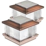 (2 Pack) GreenLighting 5" x 5" Solar LED Post Cap Light w/Adapter (Copper) [並行輸入品]