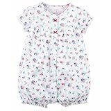 カーターズ（Carter's）女の子用白ラブリーフローラル前開き半袖クリーパー (9months(67-72cm)) [並行輸入品]