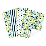 Trend Lab Waverly Solar Flair Burp Cloth Set, Blue/Green, 4 Count by Trend Lab [並行輸入品]