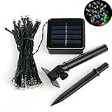 Bchz 50 LED屋外ソーラー電源文字列フェアリーライトパーティークリスマスデコガーデンランプ 20M
