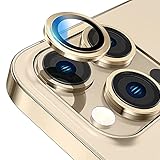【6枚セット】ELYBYYLE for iPhone12 Pro カメラフィルム 2024 iPhone12用カメラフィルム iPhone12 mini 用レンズ保護カバー 薄型 強化ガラス 耐衝撃 独立型 黒縁取り 露出オーバー防止 アルミ合金 アイフォン 12 マックス用 カメラカバー ライト ゴールド