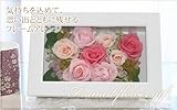 プリザーブドフラワー　壁掛けフレームローズ ピンク