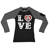 NHL Girls Edmonton Oilers AthleticロングスリーブTシャツ(箔プリント)