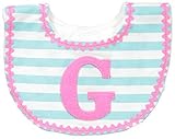 Mud Pie Baby-Girls Newborn G Girl Initial Bib, Pink, One Size by Mud Pie [並行輸入品]