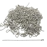 KUKU工房 キーホルダー ボールチェーン キーチェーン ハンドメイド 材料 パーツ 11cm 100本セット (シルバー)