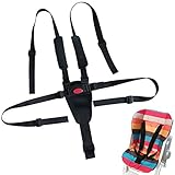 Bestgle セーフティベルト 赤ちゃん・子供椅子・乳母車・ベビーカー 調節可能な赤ちゃん椅子ベビーカー5点安全ベルト