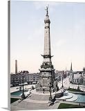 The Henry Fordプレミアムシックラップキャンバス壁アート印刷題名陸軍と海軍Monumentインディアナポリスインディアナ州ヴィンテージ写真 30" x 40" ah0200-0199_24