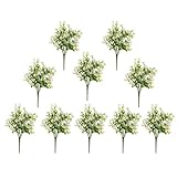 P Prettyia 人工　シルク　満天星　花　美しい　装飾花　花瓶　装飾　全2セット選択可能　　 - 10本