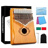 カリンバ 17キー 親指ピアノ Kalimba 17 keys C調 指ピアノ アフリカ楽器 マホガニー製 フィンガーピアノ ポータブル チ