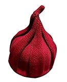 ワインレッドかわいい冬暖かいニットウール高品質の帽子