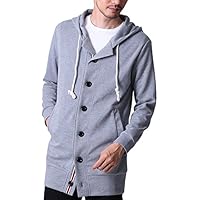 liberte riche（リベルテ リッシュ）メンズファッション パーカー メンズ ロング丈 おしゃれ ボタン フード 春 夏