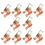 ベストアンサー ラッシングベルト レール 10pcs 幅50mm 固定側1m 巻側3mラチェット式荷締めベルト
