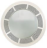 NuTone 8664RP Designer Fan and Light with Round White Grille and Glass Lens, 100 CFM 3.5 Sones [並行輸入