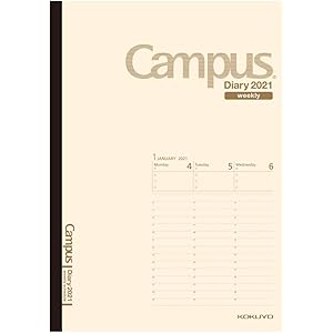 コクヨ キャンパスダイアリー 手帳 2021年 A5 ウィークリー クリーム ニ-CWVLS-A5-21 2021年 1… コクヨ キャンパスダイアリー 手帳 2021年 A5 ウィークリー クリーム ニ-CWVLS-A5-21 2021年 1…