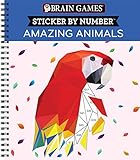 Brain Games - Sticker by Number: Amazing Animals (13 Images to Sticker)