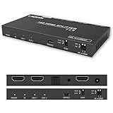 DAIAD HDMI 分配器 4K 60Hz HDR対応 2出力 コンパクト スプリッター 2分配 3.5mm HDCP 無効 4Kテレビ 音声分離