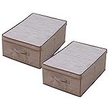 山善(YAMAZEN) 2個組/クローゼット 収納ボックス 浅型L フタ付き YTC-CLB-AL*2