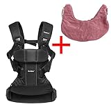 【フロントビブパッドセット】BabyBjorn（ベビービョルン） ONE+ Air ブラック+ 今治フロントビブパッド プラムフラワー