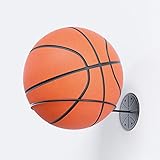 壁マウントボールホルダー多機能スポーツボールホルダーと表示ラックメタルオーガナイザーバスケットボールサッカーボールとバレーボールのストレージブラック