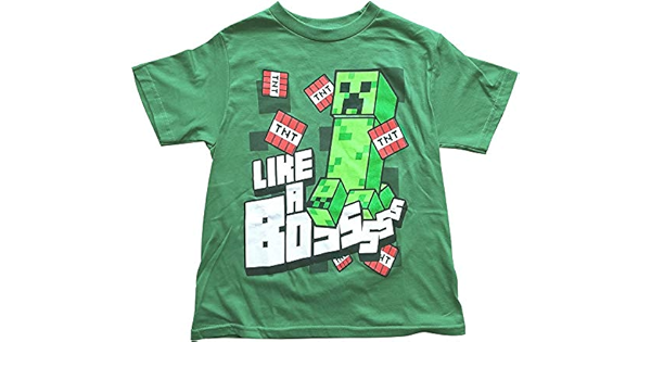 Amazon Minecraft マインクラフト クリーパー Tシャツ 子供用 Like A Boss S 並行輸入品 Tシャツ カットソー 通販